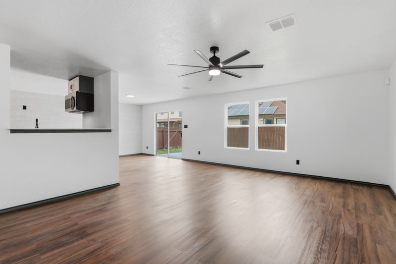 Open living and dining