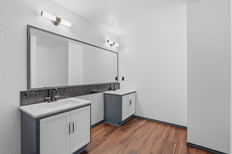 New vanity and mirror