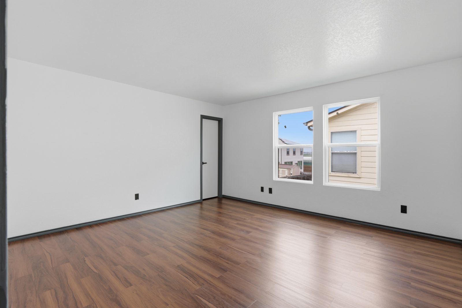 Freshly painted bedroom
