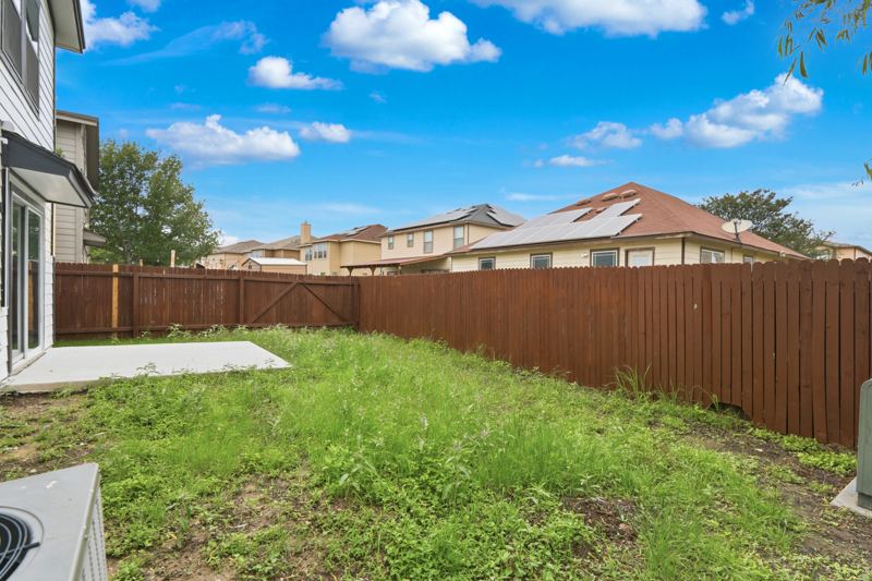 Finished backyard with new grass