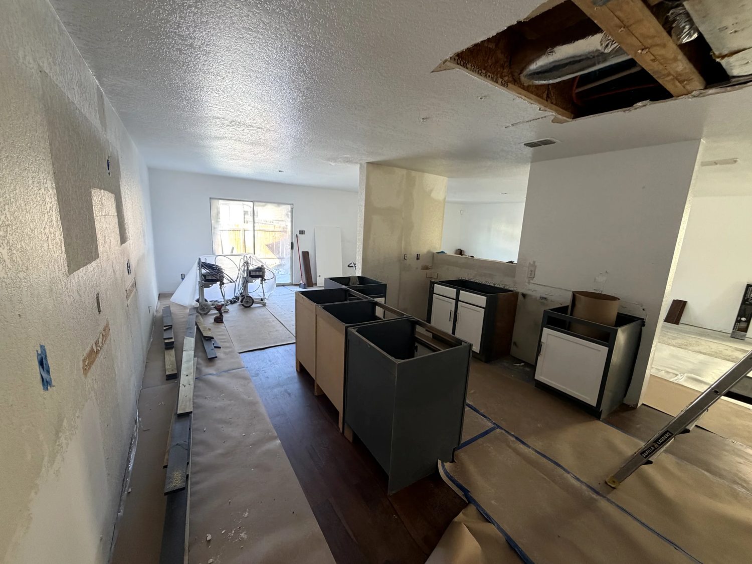 Original kitchen during demolition