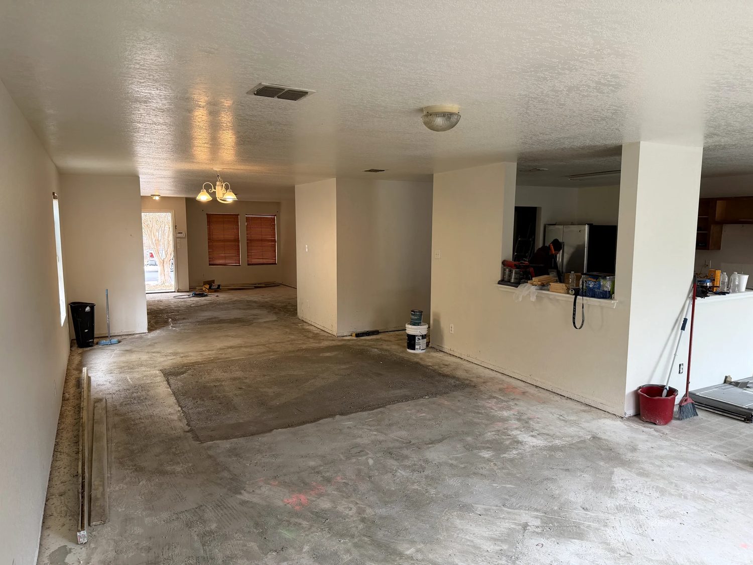 Bare sub-floor during construction