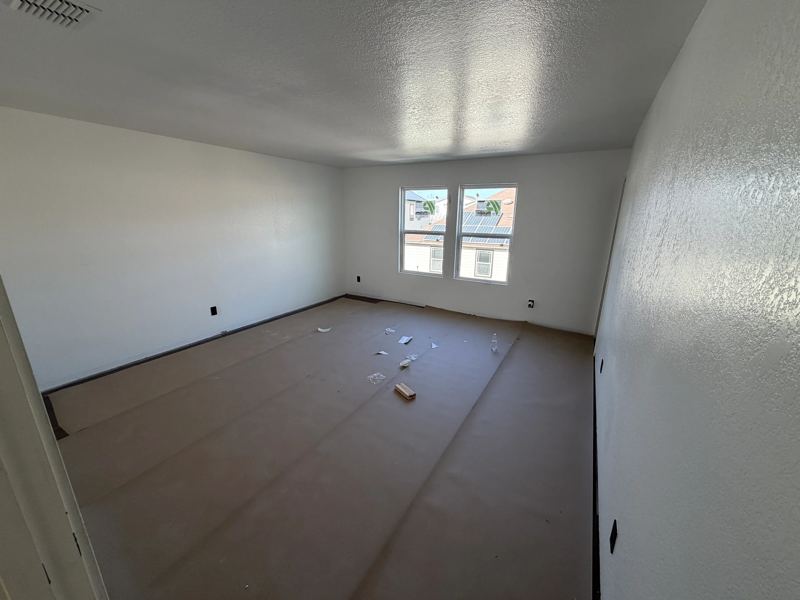 Rooms stripped to the studs