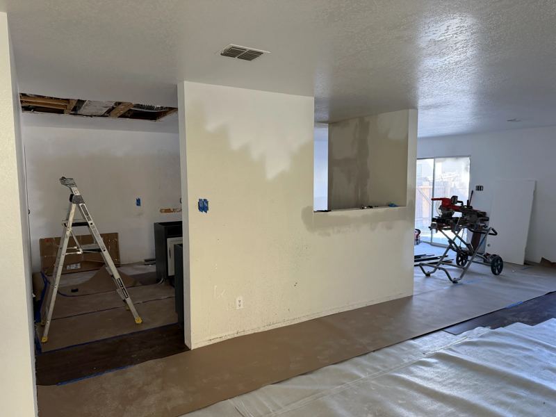 Finish and ceiling work in progress
